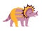 Dinosaur triceratops vector illustration. Cute T-rex character