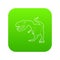 Dinosaur tyrannosaur icon green vector