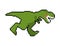 Dinosaur tyrannosaurus rex pixel art. Pixelated T-rex is predator lizard. 8 bit Prehistoric dino