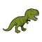 Dinosaur Tyrannosaurus Rex. Prehistoric reptile.