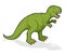 Dinosaur Tyrannosaurus Rex. Prehistoric reptile. Ancient predator. Animal Jurassic with big teeth. Aggressive beast.