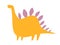 Dinosaur vector illustration. Cute happy dino