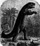 Dinosaur, vintage engraving