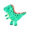 Dinosaur watercolor cartoon set. Cute dinosaur isolated on white background