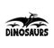 Dinosaurs black sign.