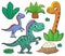 Dinosaurs and prehistoric nature theme set 1