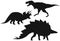 Dinosaurs Silhouettes