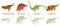 Dinosaurs Skeleton Compositions Set