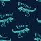 Dinosaurs skeletons fossils seamless pattern. Tshirt print, fabric, modern background. Vector