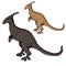 Dinosaurs. Vector background images. Illustrations for children.