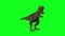 Dinosaurs Walking On Green Screen Background