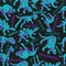 Dinosaurus seamless pattern for urban boys design