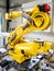 Dinslaken , Germany - September 19 2018 : Brand new industrial automation robot getting ready for production