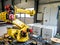 Dinslaken , Germany - September 19 2018 : Brand new industrial automation robot getting ready for production