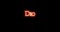 Dio written with fire. Loop