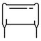 Diode capacitor icon outline vector. Component resistor