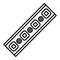 Diode led strip light icon outline vector. Chip smd