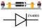 A diode is a semiconductor device having two contacts - an anode and a cathode