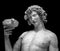 Dionysus Bacchus Wine statue portrait on black