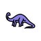 diplodocus dinosaur animal color icon vector illustration