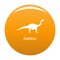 Diplodocus icon vector orange