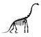 Diplodocus skeleton. Ancient prehistoric animal dinosaur. Big animal of the prehistoric Mesozoic era. Illustration