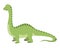 Diplodocus vector illustration in cartoon style for kids.