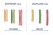 Diploid vs haploid as complete chromosome sets comparison outline diagram