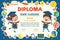 Diploma Certificate For Preschool And Elementary School Kids