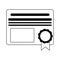 Diploma education certification symbol black and white