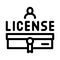 diploma license line icon vector illustration sign