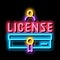 diploma license neon glow icon illustration