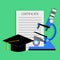 Diploma science degree concept