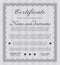 Diploma template.  Sophisticated design.  Easy to print.  Detailed.  Grey color. EPS10