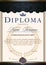 diploma vertical in the Royal style Vintage, Rococo, Baroque
