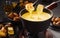 Dipping into a gourmet cheese fondue