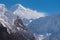 Diran mountain peak in Karakoram mountains range in Hunza valley, Gilgit Baltistan in Pakistan