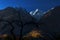 Diran peak in autumn at nagar , Gilgit Baltistan, Pakistan