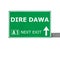 DIRE DAWA road sign isolated on white