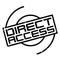 Direct Access rubber stamp