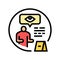 direct evidence crime color icon vector illustration