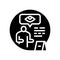 direct evidence crime glyph icon vector illustration