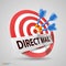 Direct mail target, Dart icon, Vector illustration