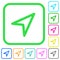 Direction arrow vivid colored flat icons icons