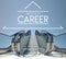 Direction career concept and stairs of success