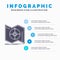 Direction, explore, map, navigate, navigation Infographics Template for Website and Presentation. GLyph Gray icon with Blue