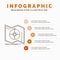 Direction, explore, map, navigate, navigation Infographics Template for Website and Presentation. Line Gray icon with Orange