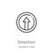 direction icon vector from navigation maps collection. Thin line direction outline icon vector illustration. Outline, thin line
