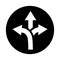 Direction, move, path, pathways, to icon. Black vector sketch.