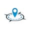 direction Pin location logo design vector icon illustration